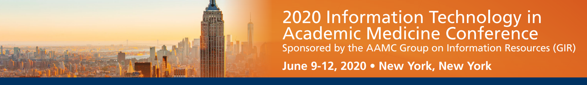 2020 Information Technology in Academic Medicine Conference Sponsored by the GIR Event Banner