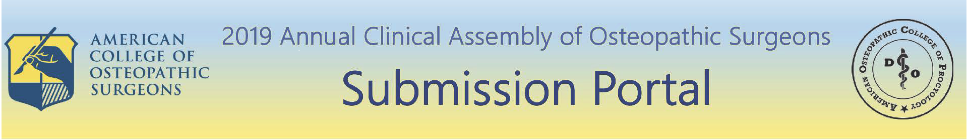 2019 Annual Clinical Assembly of Osteopathic Surgeons (ACA)  Event Banner