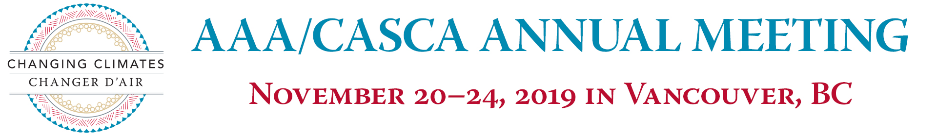 2019 AAA/CASCA Annual Meeting Event Banner