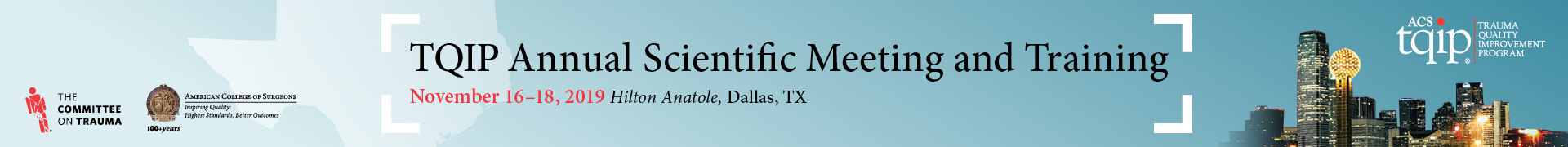 2019 TQIP Annual Scientific Meeting and Training Event Banner