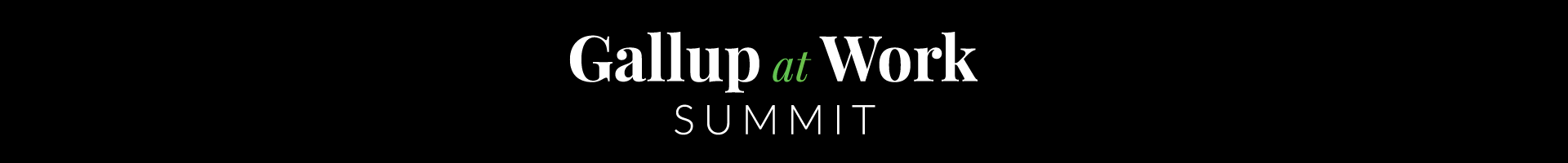 2019 Gallup at Work Summit Event Banner