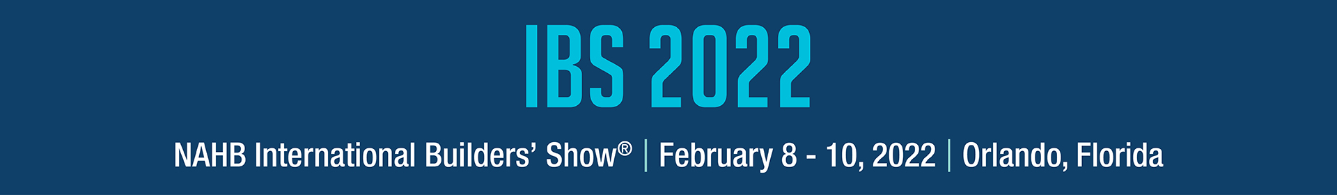 2022 International Builders' Show Event Banner