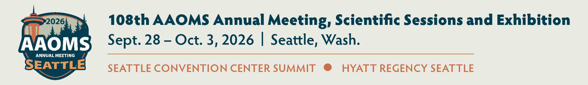 2026 AAOMS 108th Annual Meeting Event Banner