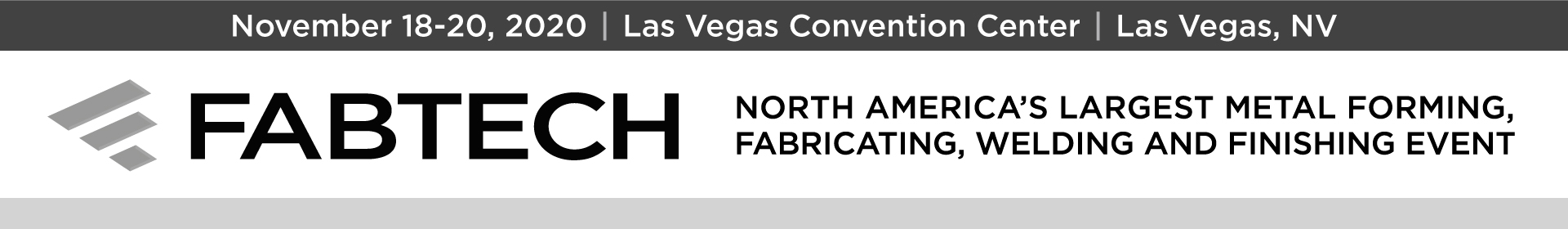 FABTECH 2020 Event Banner