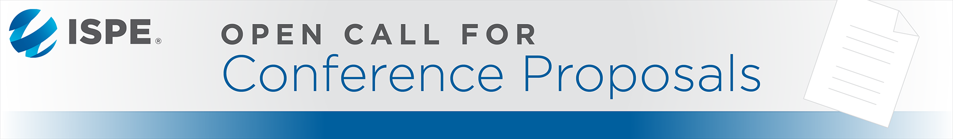 2020 ISPE Call for Conference Proposals Event Banner