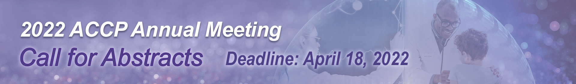 2022 ACCP Annual Meeting Call for Abstracts Banner