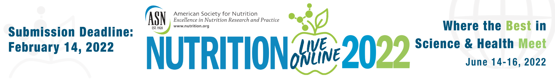 NUTRITION 2022 LIVE ONLINE Abstract Submission Event Banner