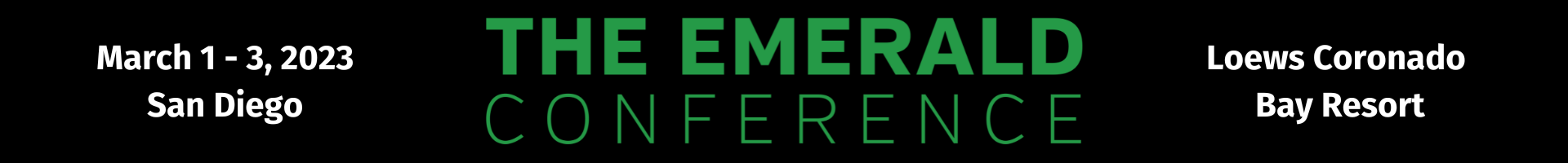 Emerald Conference 2023 Event Banner