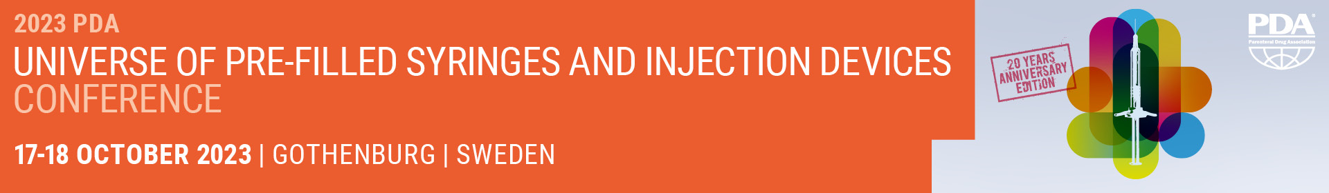 2023 PDA Universe of Pre-Filled Syringes and Injection Devices Conference Event Banner
