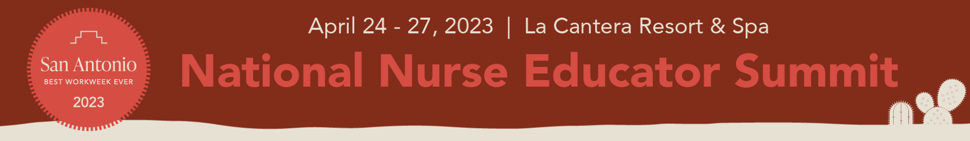 2023 National Nurse Educator Summit Event Banner
