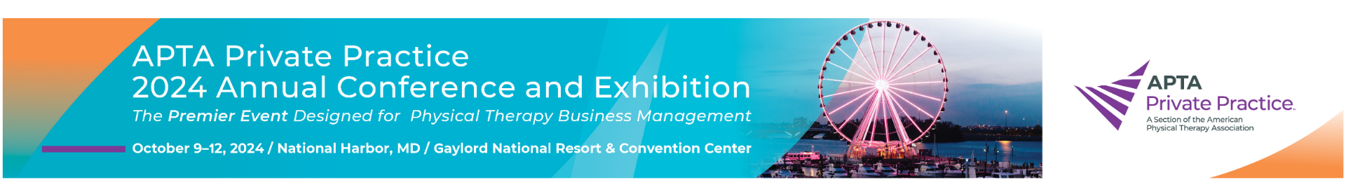 2024 APTA Private Practice Annual Conference & Exhibition Event Banner