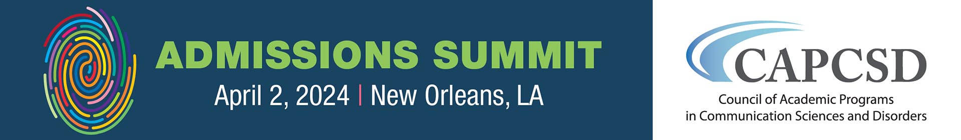 2024 Admissions Summit Event Banner