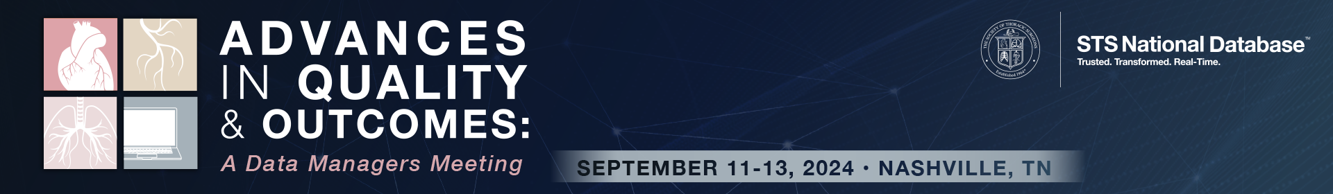 2024 Advances in Quality & Outcomes (AQO): A Data Managers Meeting Event Banner