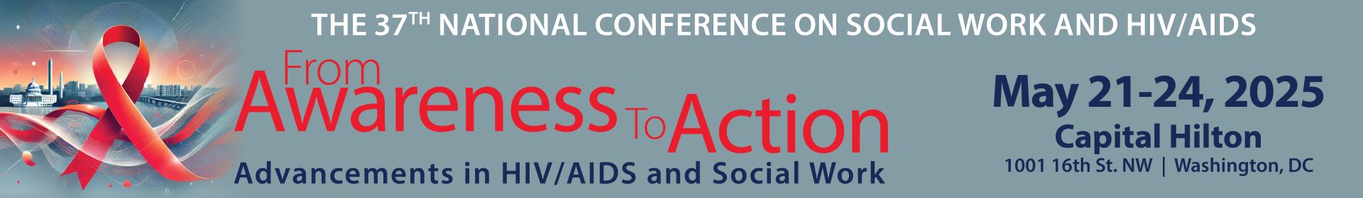 37TH National Conference on Social Work and HIV/AIDS  Event Banner