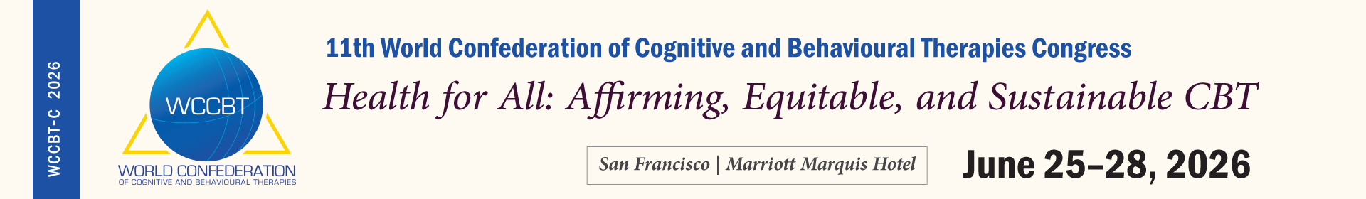11th World Congress of Cognitive and Behavioral Therapies   Event Banner