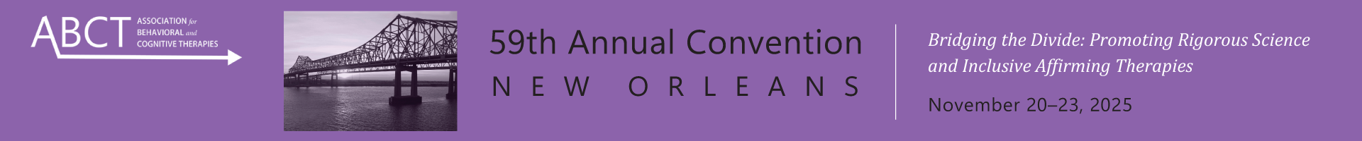 ABCT 2025 59th Annual Convention  Event Banner