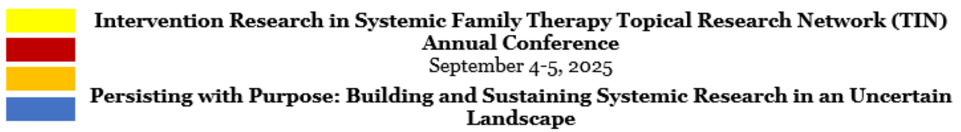 Intervention Research in Systemic Family Therapy Annual Conference - 2025 Event Banner