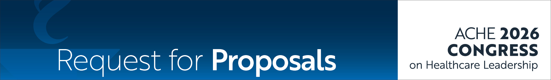 ACHE 2026 Congress Request for Proposals