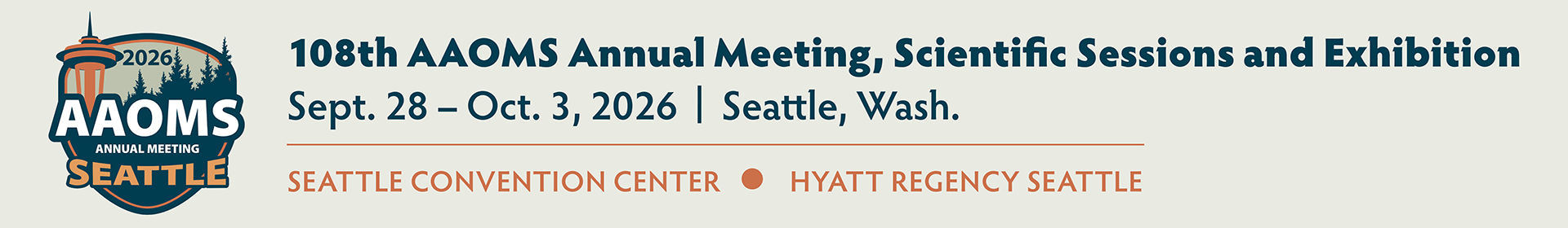 2026 AAOMS 108th Annual Meeting Event Banner