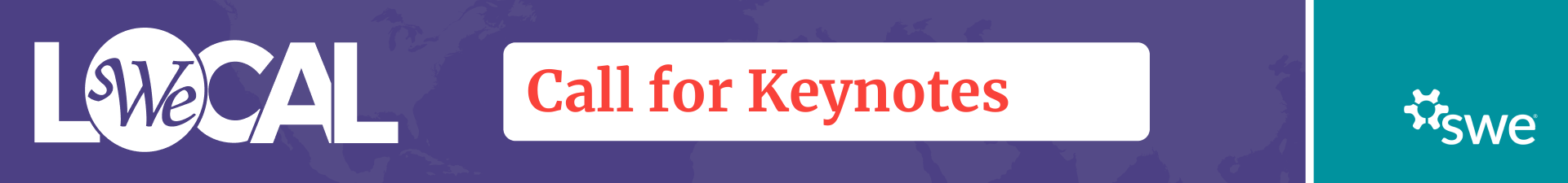 WE Local Call for Keynotes Banner