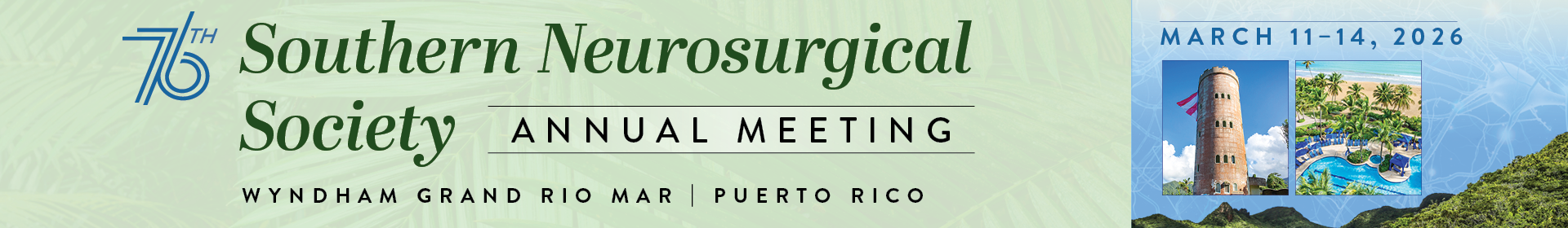 2026 76th Southern Neurosurgical Society Event Banner