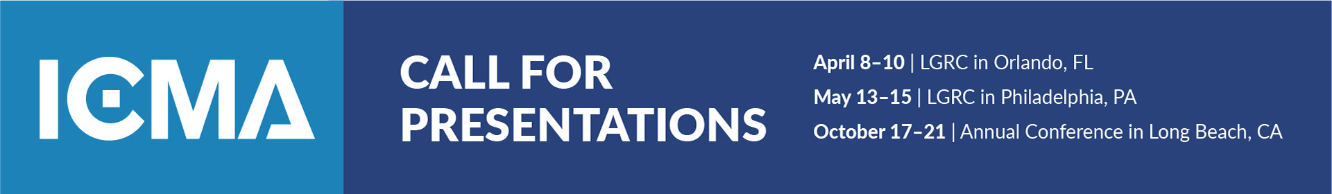 2026 ICMA Annual Conference Event Banner