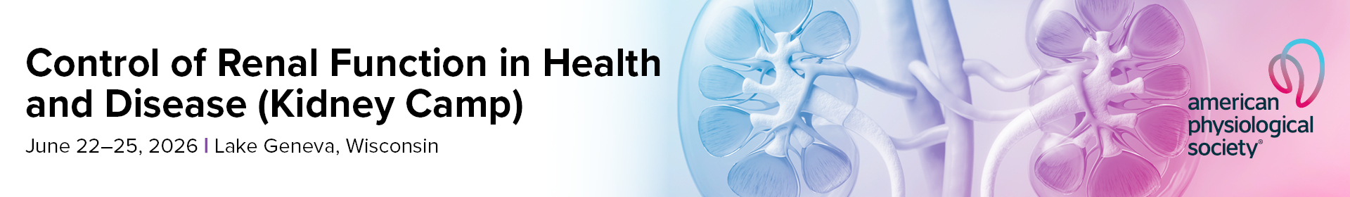2026 Control of Renal Function in Health and Disease Conference Event Banner