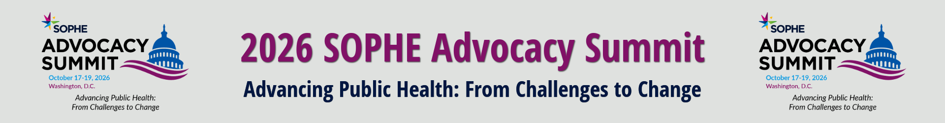 2026 SOPHE Advocacy Summit Event Banner