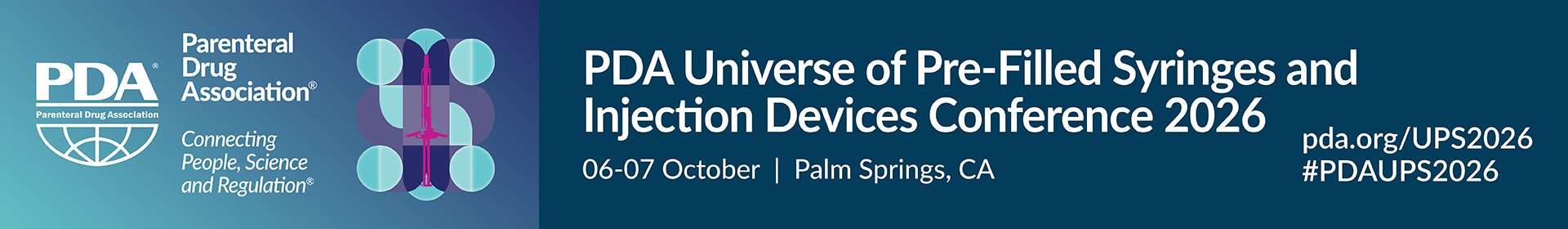 PDA Universe of Pre-Filled Syringes and Injection Devices Conference 2026 Event Banner