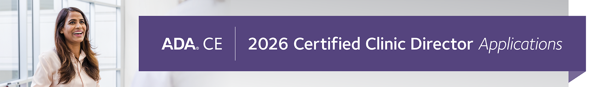 ADA Certified Clinic Director 2026 Program Applications Event Banner