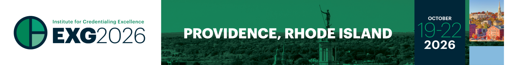 2026 I.C.E. Exchange logo, with an image of Providence, RI