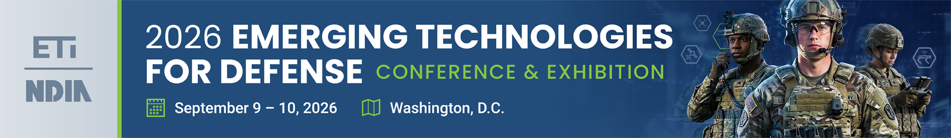 2026 Emerging Technologies for Defense Conference and Exhibition Event Banner
