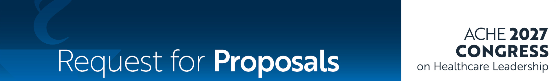 ACHE 2027 Congress Request for Proposals