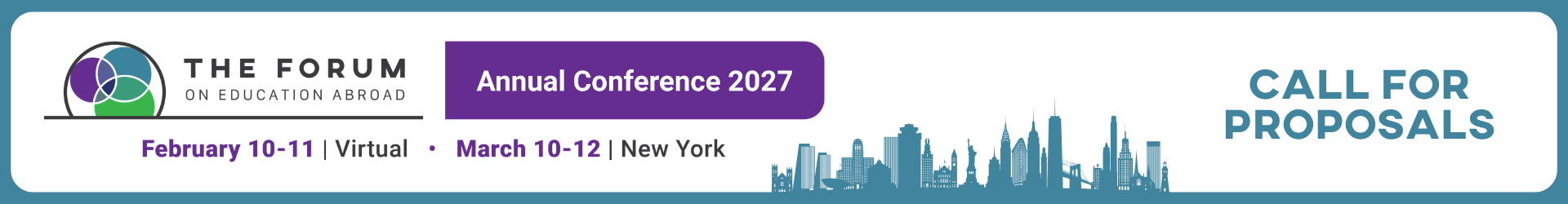 Banner image showing The Forum's logo and the city of New York city skyline, with the text, 
