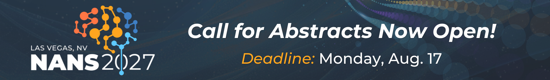 2027 Annual Meeting Call for Abstracts Event Banner