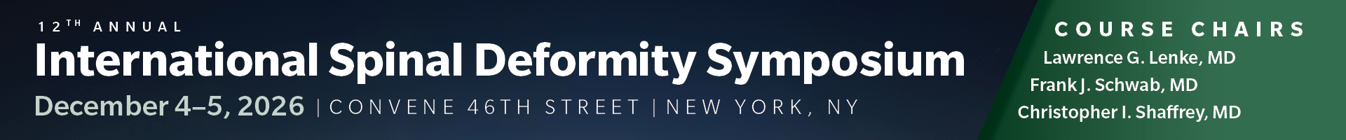 2026 International Spinal Deformity Symposium Event Banner