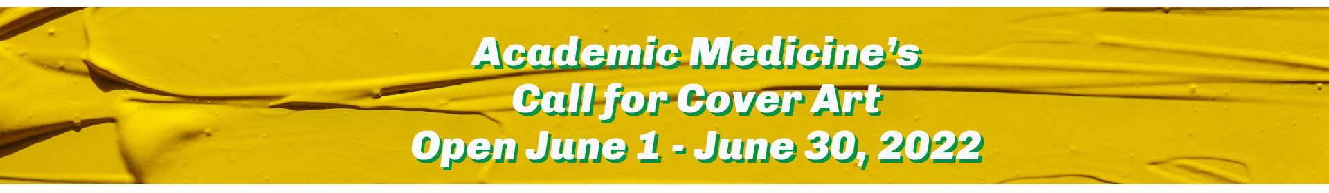 Academic Medicine Cover Art Call Event Banner