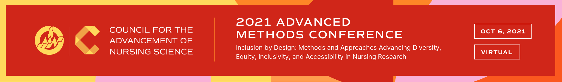 2021 Advanced Methods Virtual Conference  Event Banner