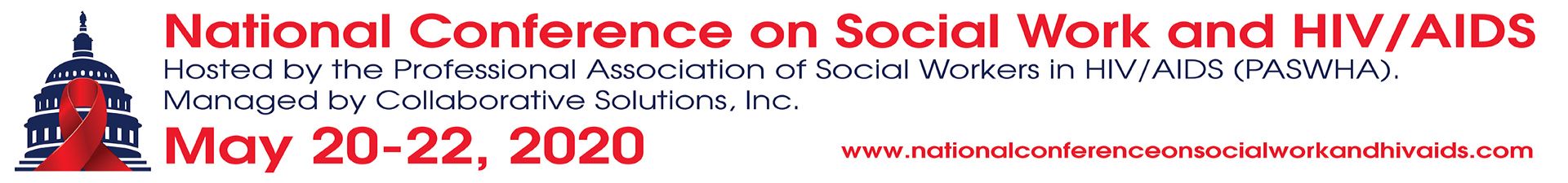 2020 National Conference on Social Work and HIV/AIDS Event Banner