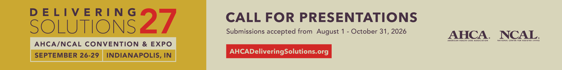 AHCA/NCAL's 2027  Annual Meeting & Expo Event Banner