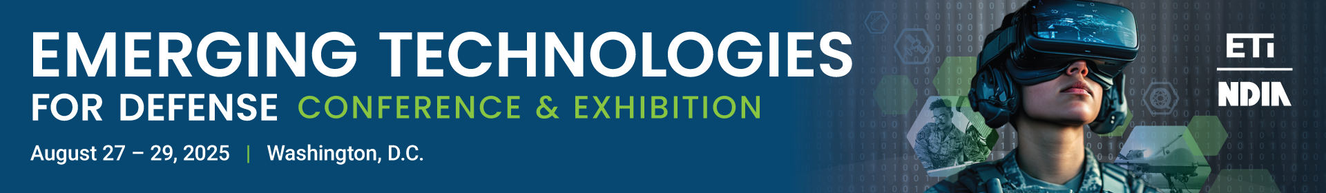 2025 Emerging Technologies for Defense Conference and Exhibition Event Banner