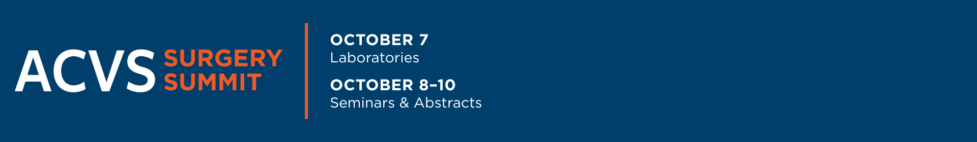 2026 ACVS Surgery Summit Event Banner