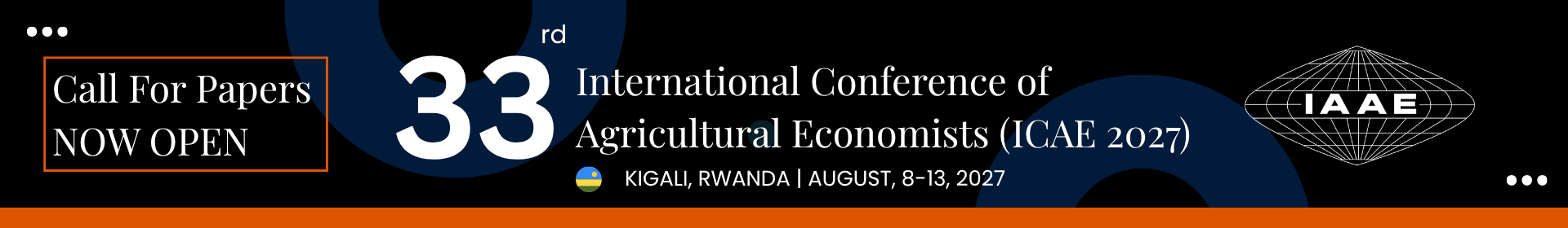 33rd International Conference of Agricultural Economists (ICAE 2027)  Event Banner