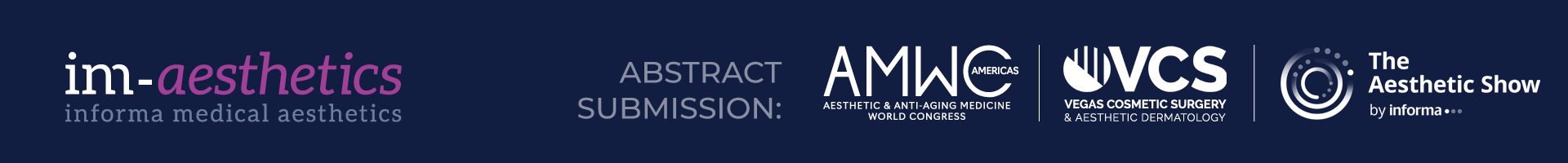 2027 IM-Aesthetics Abstract Submission Portal Event Banner