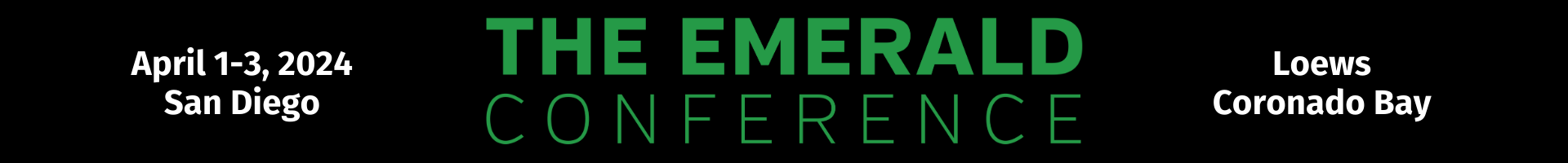 Emerald Conference 2024 Event Banner