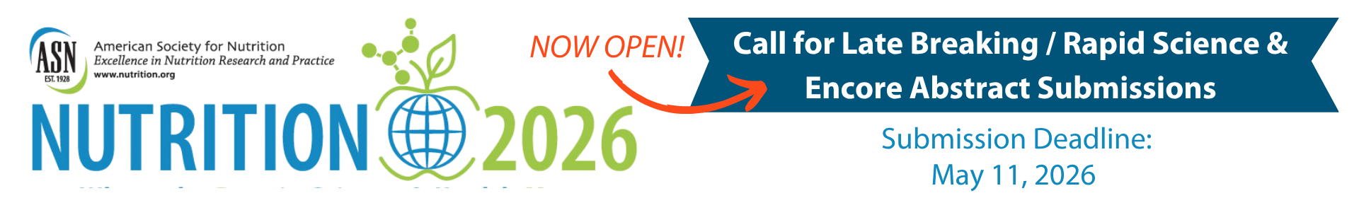 NUTRITION 2026 Call for Submissions Event Banner