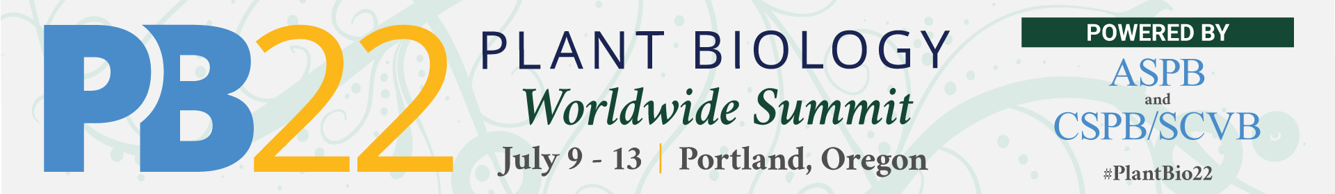 Plant Biology 2022 Worldwide Summit Event Banner