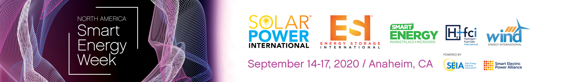 Solar Power International, Energy Storage International, and NASEW 2020 Event Banner